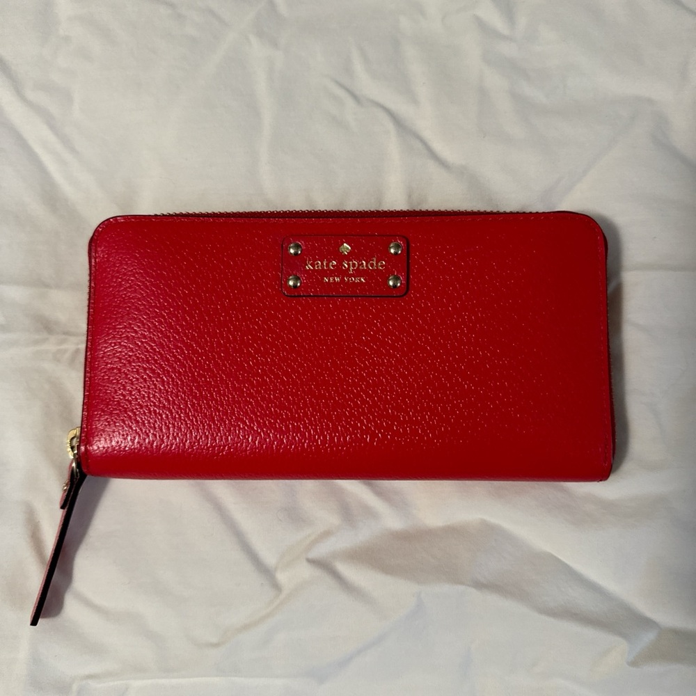 Kate Spade New York red leather wallet